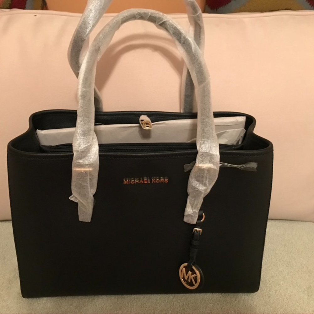 Michael Kors large black tote bag